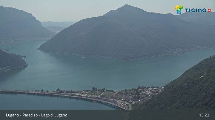 Archiv Foto Webcam Lugano - Paradiso: Monte San Salvatore