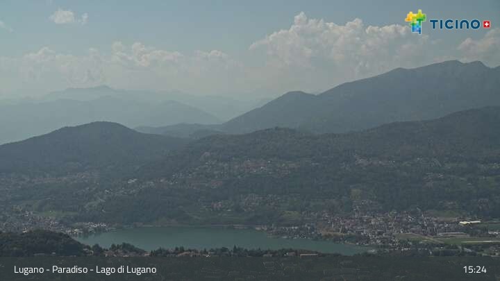 Archiv Foto Webcam Lugano - Paradiso: Monte San Salvatore