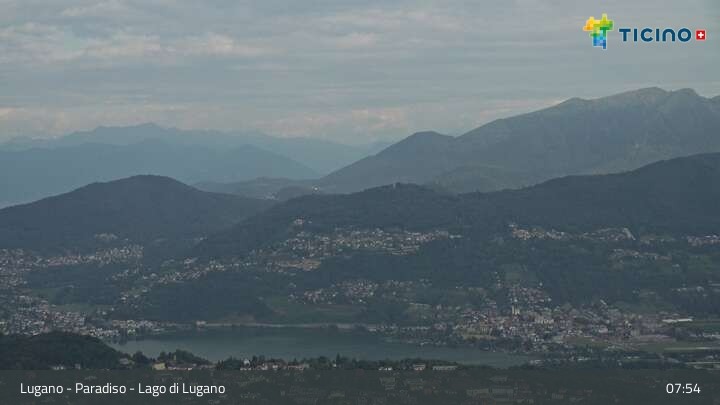 Archiv Foto Webcam Lugano - Paradiso: Monte San Salvatore