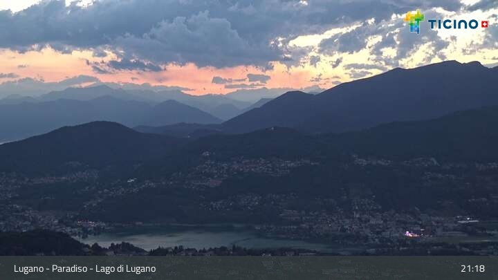 Archiv Foto Webcam Lugano - Paradiso: Monte San Salvatore