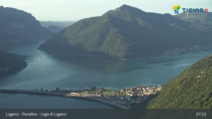 Archiv Foto Webcam Lugano - Paradiso: Monte San Salvatore