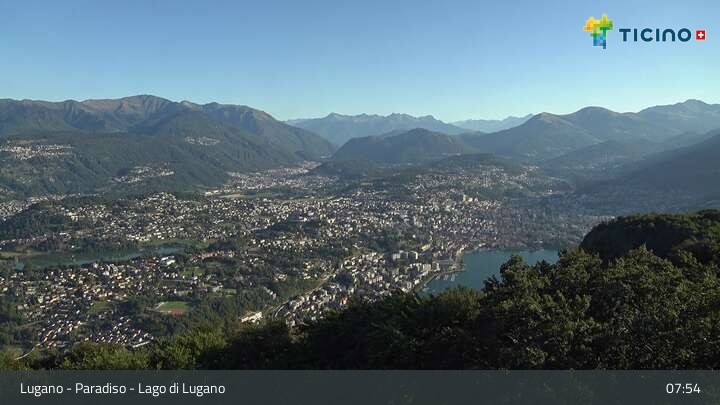 Archiv Foto Webcam Lugano - Paradiso: Monte San Salvatore
