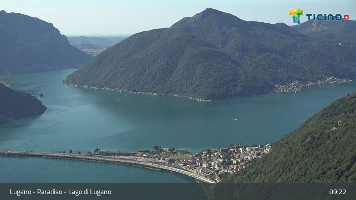 Archiv Foto Webcam Lugano - Paradiso: Monte San Salvatore