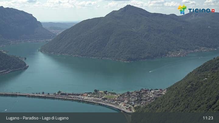 Archiv Foto Webcam Lugano - Paradiso: Monte San Salvatore
