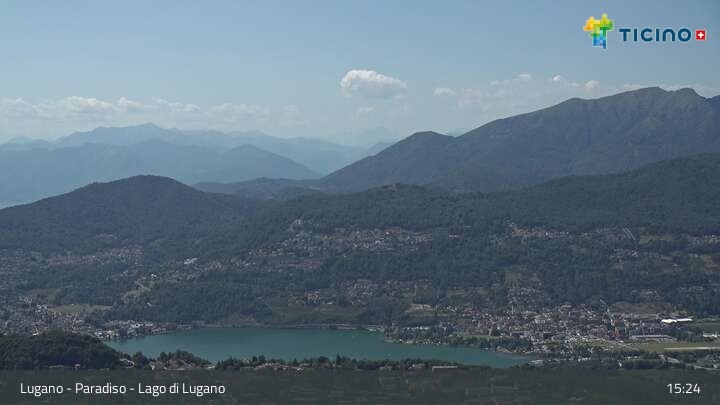Archiv Foto Webcam Lugano - Paradiso: Monte San Salvatore