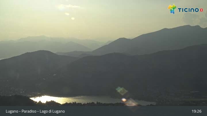 Archiv Foto Webcam Lugano - Paradiso: Monte San Salvatore