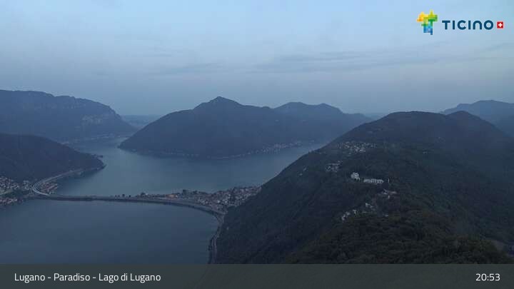 Archiv Foto Webcam Lugano - Paradiso: Monte San Salvatore