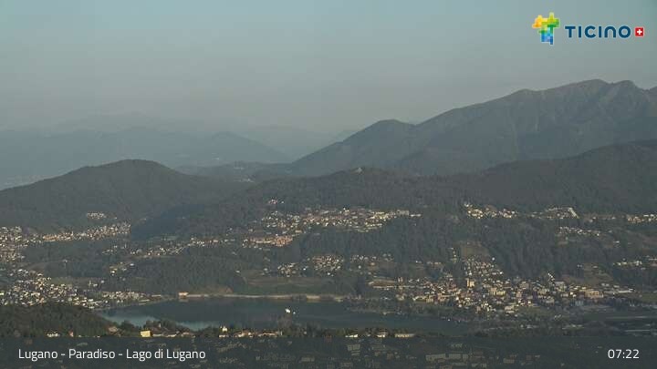 Archiv Foto Webcam Lugano - Paradiso: Monte San Salvatore