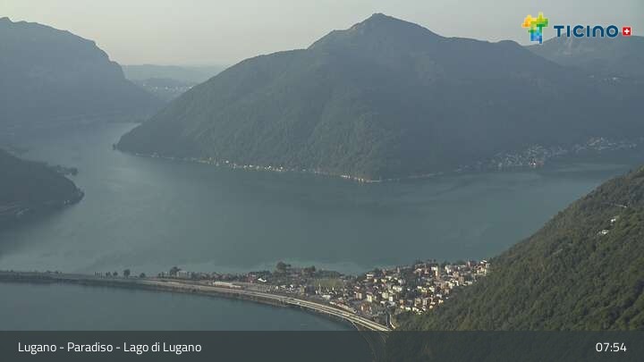 Archiv Foto Webcam Lugano - Paradiso: Monte San Salvatore