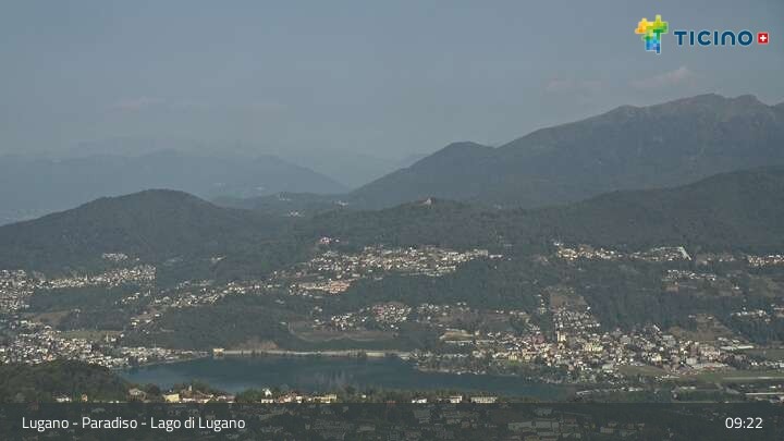 Archiv Foto Webcam Lugano - Paradiso: Monte San Salvatore