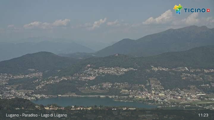 Archiv Foto Webcam Lugano - Paradiso: Monte San Salvatore
