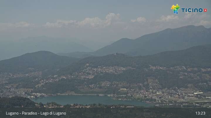 Archiv Foto Webcam Lugano - Paradiso: Monte San Salvatore