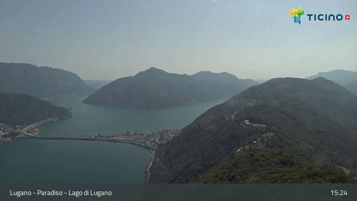 Archiv Foto Webcam Lugano - Paradiso: Monte San Salvatore