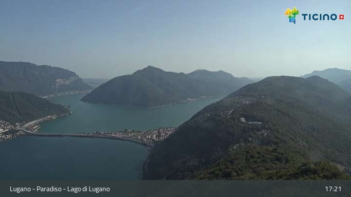 Archiv Foto Webcam Lugano - Paradiso: Monte San Salvatore