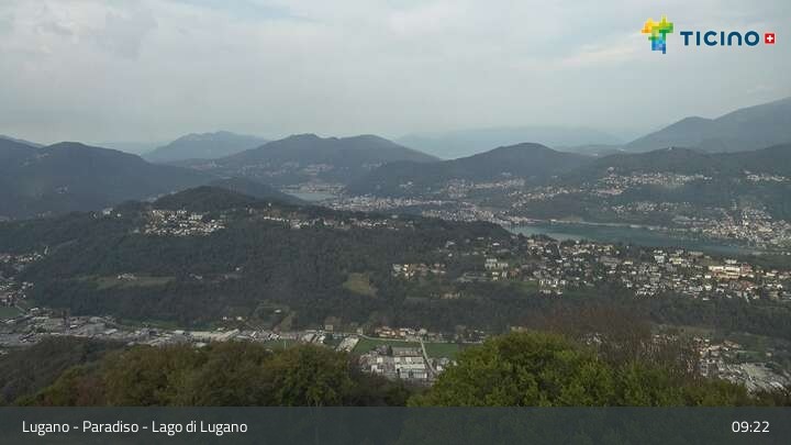 Archiv Foto Webcam Lugano - Paradiso: Monte San Salvatore