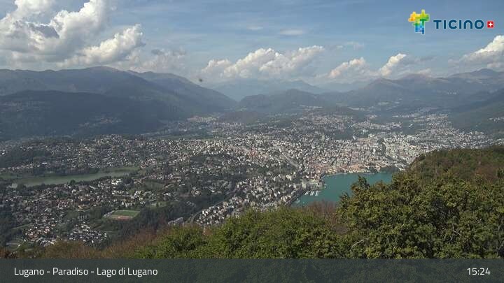 Archiv Foto Webcam Lugano - Paradiso: Monte San Salvatore