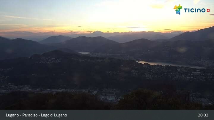 Archiv Foto Webcam Lugano - Paradiso: Monte San Salvatore