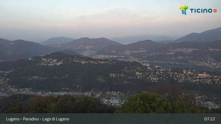 Archiv Foto Webcam Lugano - Paradiso: Monte San Salvatore