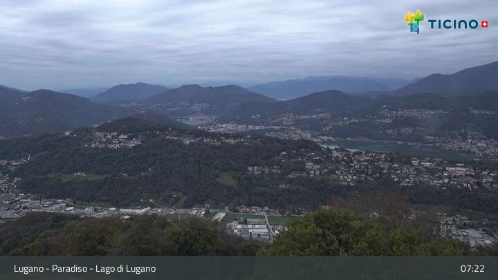 Archiv Foto Webcam Lugano - Paradiso: Monte San Salvatore