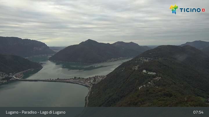 Archiv Foto Webcam Lugano - Paradiso: Monte San Salvatore
