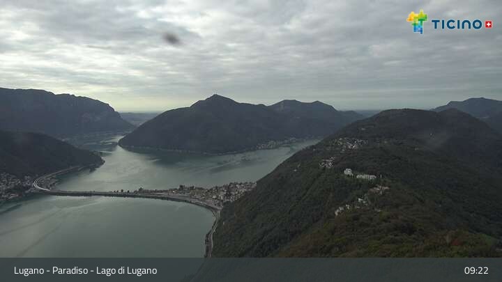 Archiv Foto Webcam Lugano - Paradiso: Monte San Salvatore