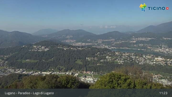 Archiv Foto Webcam Lugano - Paradiso: Monte San Salvatore
