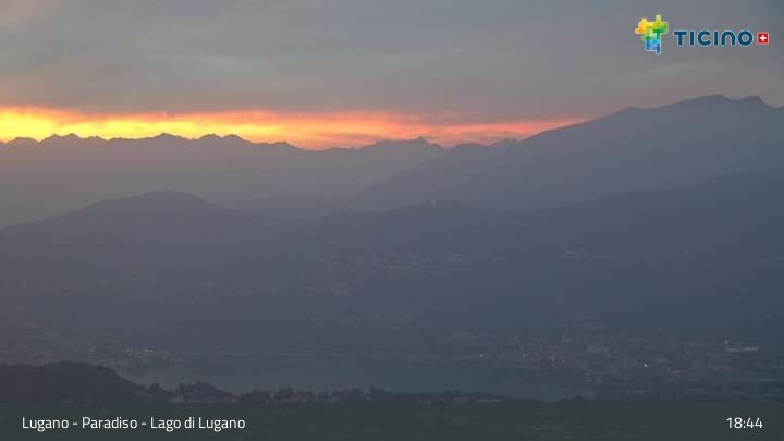 Archiv Foto Webcam Lugano - Paradiso: Monte San Salvatore