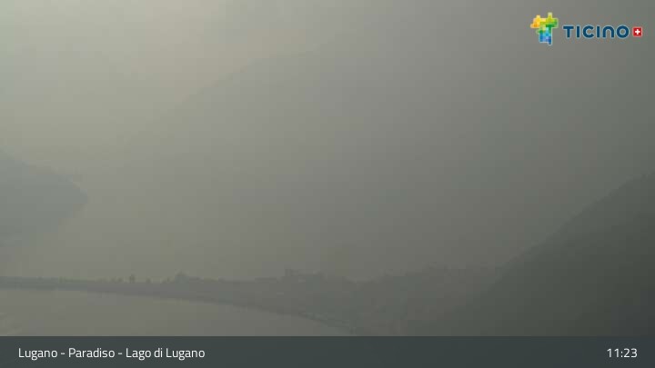 Archiv Foto Webcam Lugano - Paradiso: Monte San Salvatore
