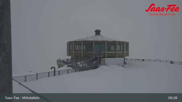 Archiv Foto Webcam Mittelallalin in Saas-Fee