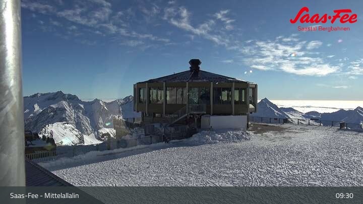 Archiv Foto Webcam Mittelallalin in Saas-Fee