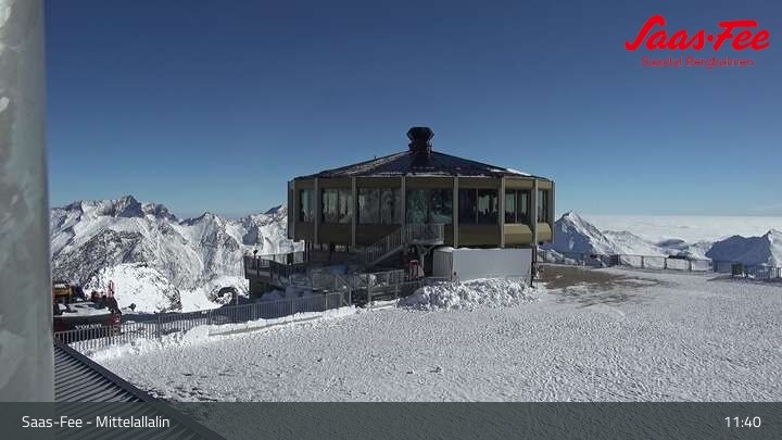 Archiv Foto Webcam Mittelallalin in Saas-Fee