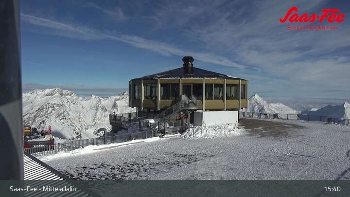 Archiv Foto Webcam Mittelallalin in Saas-Fee