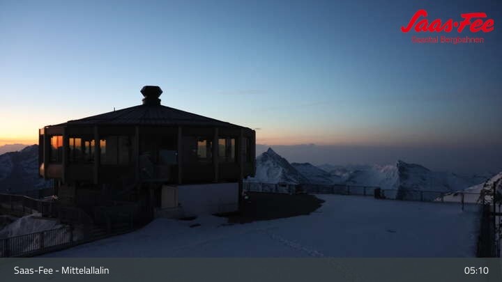 Archived image Webcam Saas-Fee (Mittelallalin)
