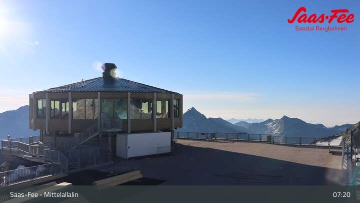 Archiv Foto Webcam Mittelallalin in Saas-Fee