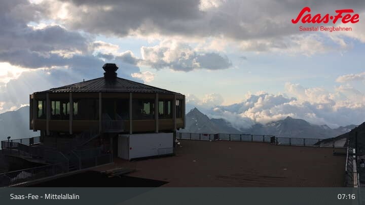 Archiv Foto Webcam Mittelallalin in Saas-Fee