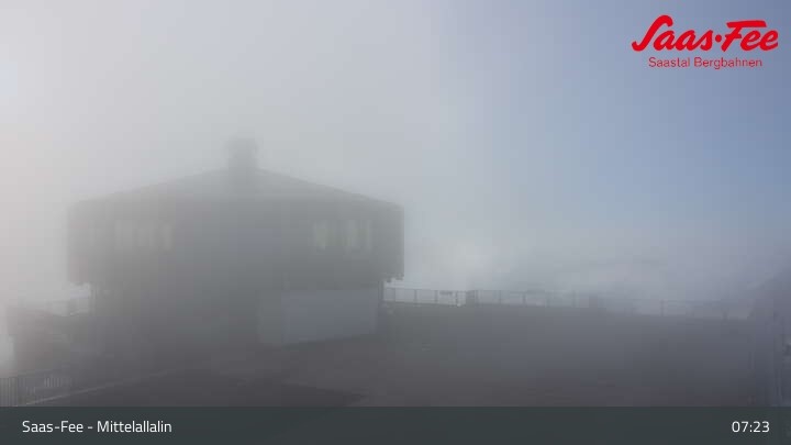 Archiv Foto Webcam Mittelallalin in Saas-Fee