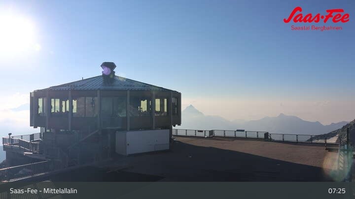 Archiv Foto Webcam Mittelallalin in Saas-Fee