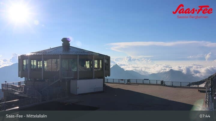 Archiv Foto Webcam Mittelallalin in Saas-Fee