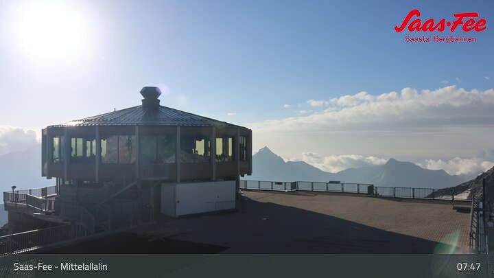 Archiv Foto Webcam Mittelallalin in Saas-Fee