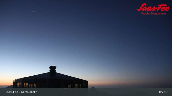 Archived image Webcam Saas-Fee (Mittelallalin)