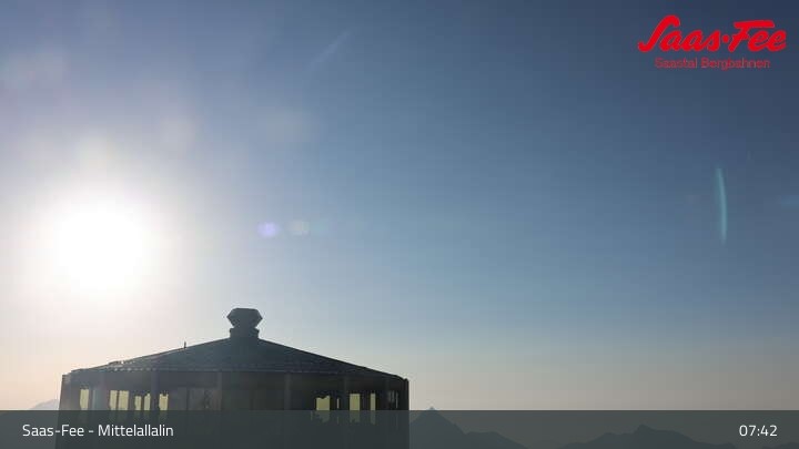 Archiv Foto Webcam Mittelallalin in Saas-Fee