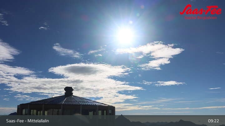 Archiv Foto Webcam Mittelallalin in Saas-Fee