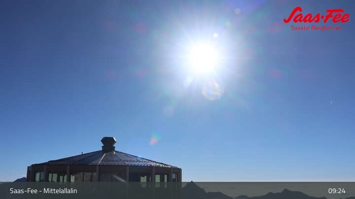 Archived image Webcam Saas-Fee (Mittelallalin)