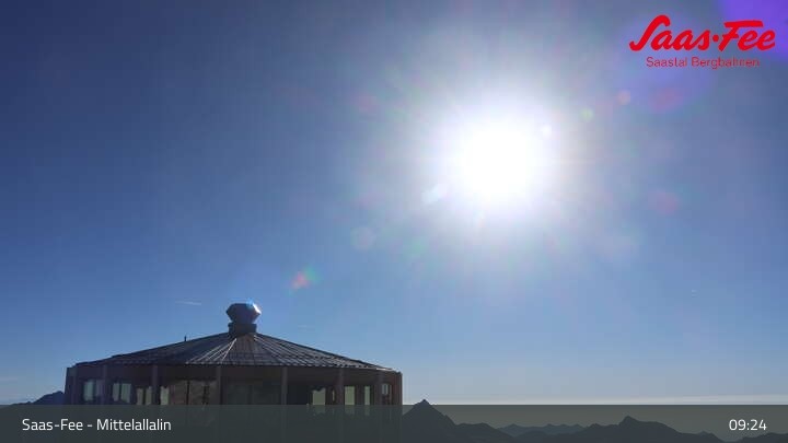 Archiv Foto Webcam Mittelallalin in Saas-Fee