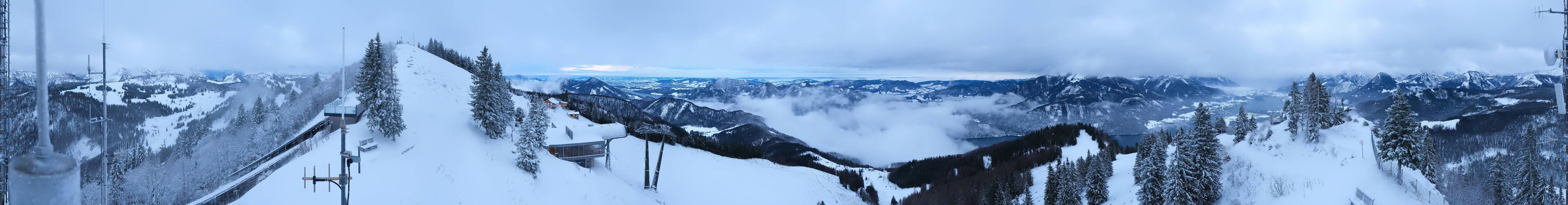Archiv Foto Webcam Zwölferhorn im Salzkammergut