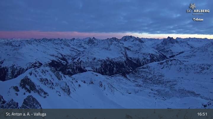 Archiv Foto Webcam St. Anton: Ausblick Valluga