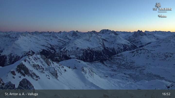 Archiv Foto Webcam St. Anton: Ausblick Valluga