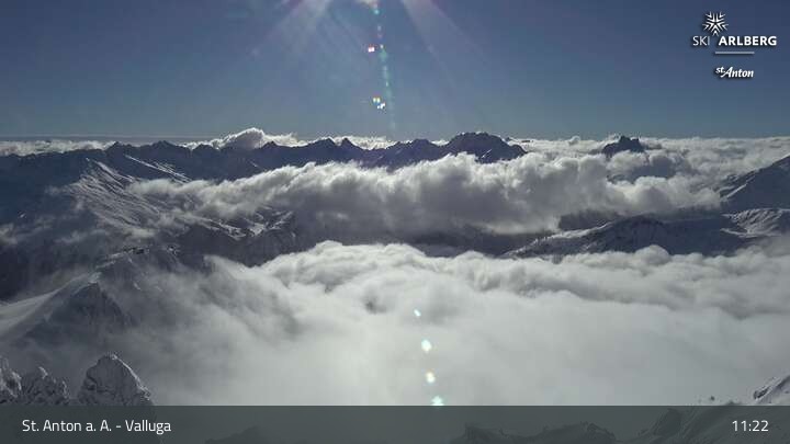 Archiv Foto Webcam St. Anton: Ausblick Valluga