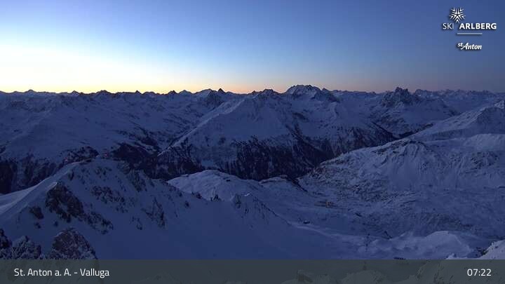 Archiv Foto Webcam St. Anton: Ausblick Valluga