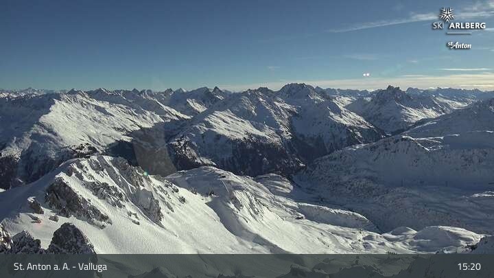 Archived image Webcam Valluga mountain in St. Anton